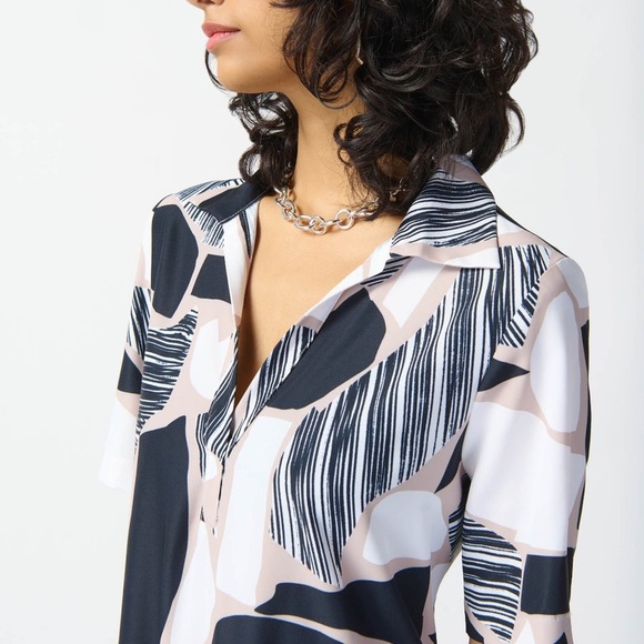 Joseph Ribkoff Vanilla Abstract Dress - Picture 2 of 6